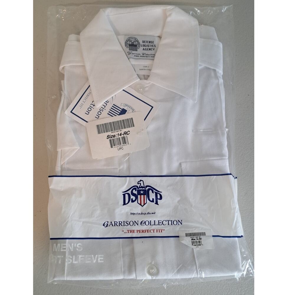 US Army White Uniform Shirt ASU Short Sleeve Size 14-RC NEW